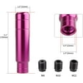 thumbnail image 6 of Aluminum Weighted Manual Shift knobs, Long Stick Shift Knob Gear Shifter Knobs, Car Accessories Lever Cover Head Universal Shifter Knobs with 3 Threaded Adapters (Purple), 6 of 17
