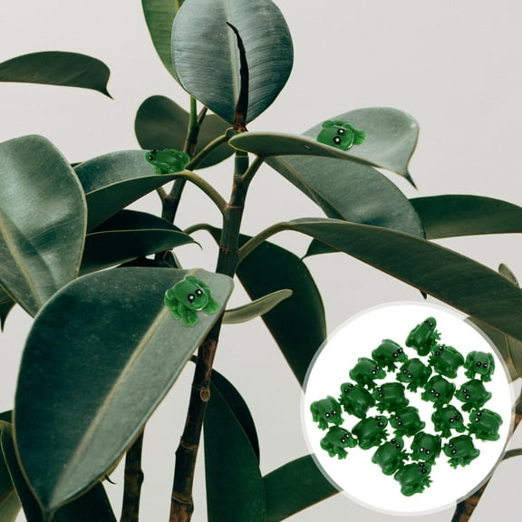 WHAMVOX 20 Pcs Animals Toads Realistic Frog Figurines 1.5X1cm Green