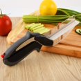 thumbnail image 3 of Kitchen Food Cutter Chopper Clever Kitchen Knife with Cutting Board  Clever Multipurpose Food Scissors Stainless Steel Vegetable Slicer Fruit Cutter Quick & Easy to Cut BBQ Tools, 3 of 7