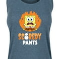 thumbnail image 3 of SpongeBob SquarePants - SpongeBob Scaredy Pants - Women's Racerback Tank Top, 3 of 6