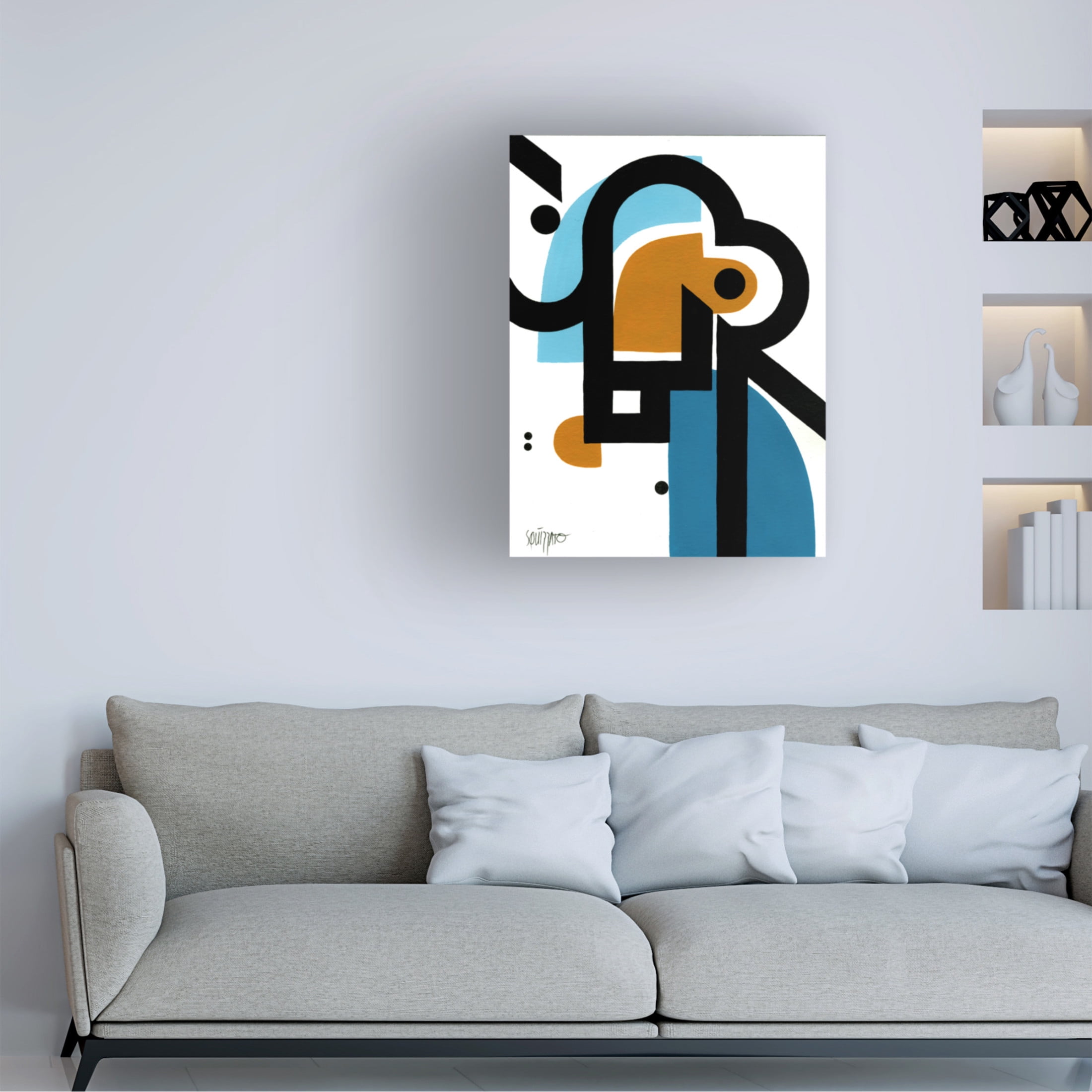 Canvas Wall Art - Antony Squizzato 'Bronco' Wall Art for Living Room, Bedroom, or Office Décor by Trademark Fine Art - 24 x 32 Inches
