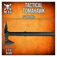 thumbnail image 2 of Tomahawk Military Axe - Black Color | 3 ⅞” Cast Stainless Steel Axe with Piercing Spike | Nylon Cord Wrapped Fiberglass Handle | Camping and Gear | 15” Length, 2 of 9