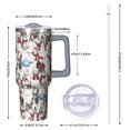 thumbnail image 2 of White Christmas Snowman Pattern Tumbler with Handle and Lid,40oz Double Wall Vacuum Insulated Tumbler,Cups Gift for Women and Men, 2 of 7