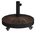 thumbnail image 1 of CoSoTower Base de Parasol Ronde de 20,5 Pouces Base de Parasol de Patio en Résine Support de Parasol de Jardin Support de Poids Déporté d'Extérieur avec Roues Bronze, 1 of 7