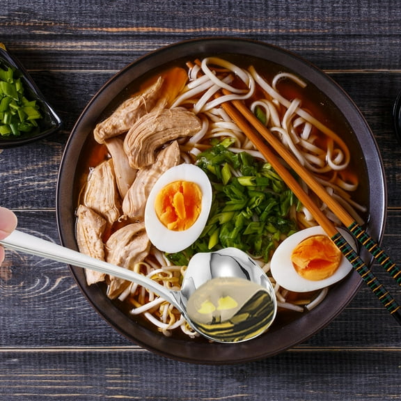 OUNONA Silver Sauce Spoon for Dining Stainless Steel Safe to Use and Dishwasher Suitable 1pc