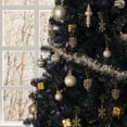 thumbnail image 2 of 6 FT Black Artificial Christmas Tree - 1050 PVC Branch Tips, Flame-Retardant Material, Sturdy Iron Base, 3-Step Easy Assembly, 2 of 10