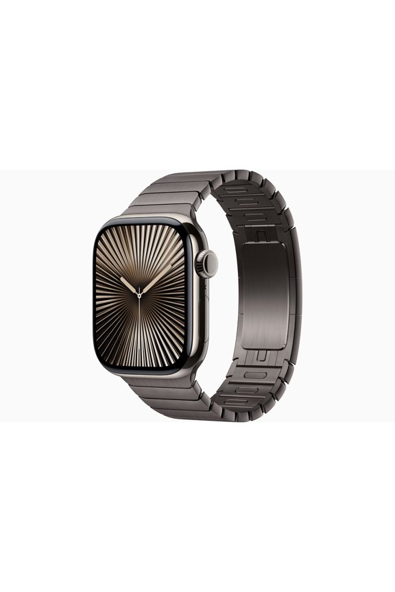 Restored Apple Watch Series 10 GPS + Cellular Smart Watches 46MM Natural Titanium Case with Stainless Steel Slate Link Bracelet