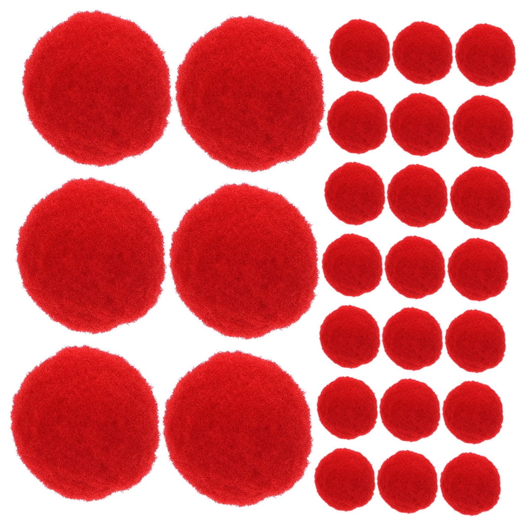 OUNONA 600 Pieces Red Soft Pom Pom for Crafts, Decorations, Kids Art Projects and Activities