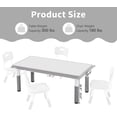 thumbnail image 5 of Adjustable Kids Table, Arts and Crafts Child Table with Graffiti Desktop, 7 Level Height Adjustable Children Table for Ages 3-8, Easy to Wipe Toddler Desk for Classrooms/Daycares/Homes, 5 of 7