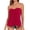 Z07Red, variant on Women Two Piece Plus Size Tankini Bathing Suits Bandeau Swimsuits with High Waisted Bottom Navy L