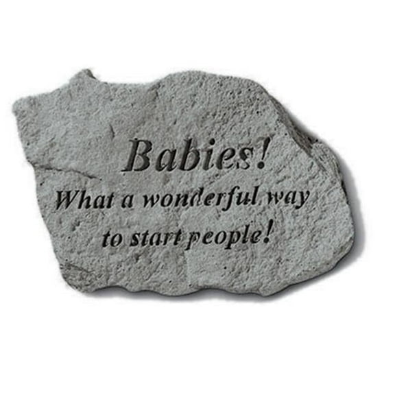 Kay Berry- Inc.  Babies-What A Wonderful Way To Start People - Garden Accent - 5 Inches x 3.25 Inches