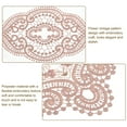 thumbnail image 3 of 2 Paquetes Salvamanteles de Encaje Retro 12X17 Pulgadas Ovalado Manteles Individuales Bordados de Encaje Francés Posavasos para Hogar Y Bodas, Marrón, 3 of 7
