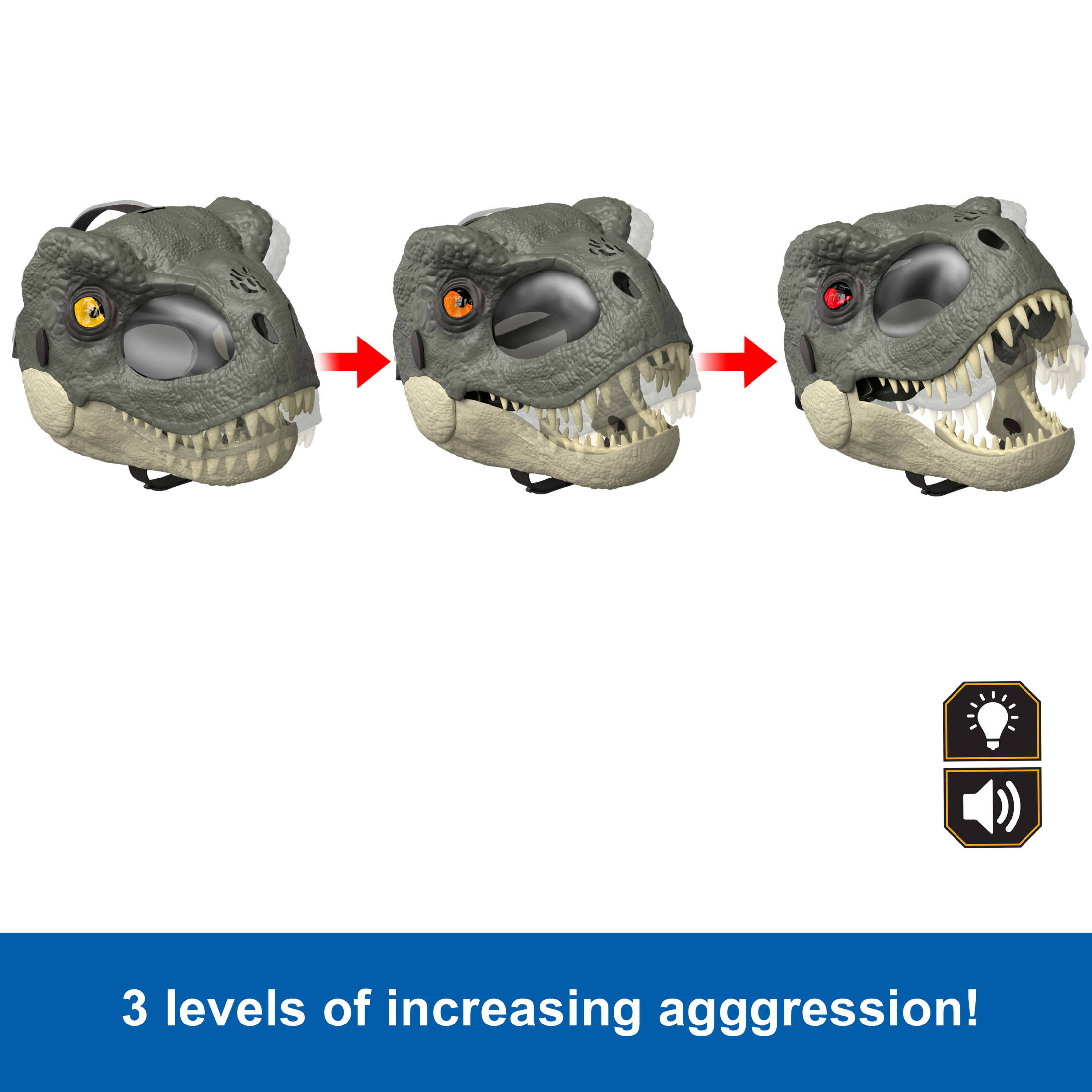 Jurassic World T-Rex Rage 'N' Roar LED Light-Up Mask photo 3
