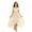 Beige A, variant on WRKEKC Dresses for Girls Flutter Sleeve Ombre Floral Print Pleated Fabric Waist Tie Swing Casual Summer Dress For Girls 3-10 Years
