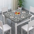 thumbnail image 3 of Pixel Gray Camo Digital Pattern Square Fitted Tablecloth with Elastic Edge,Square Table Cover,Washable Elastic Table Cover for Home Kitchen Party Decor 36"x36", 3 of 6