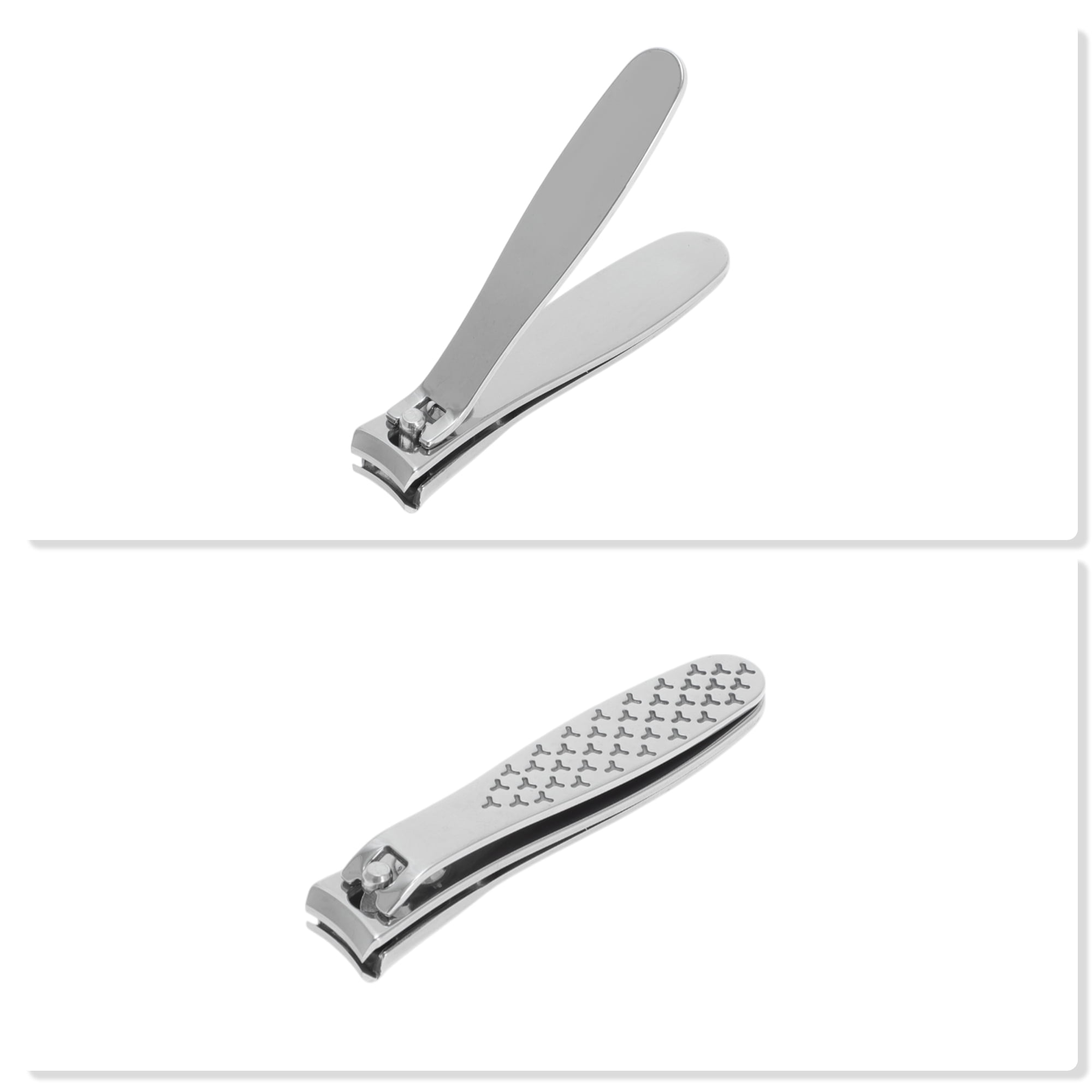 Unique Bargains 1pc Carbon Steel Convenient Nail Clippers 3.15" Length Silver Tone Large