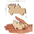 thumbnail image 2 of Inkdotpot 40pcs Christmas Truck Wooden Ornament with Holes 3.5" Unfinished Predrilled Natural Wood Slices for Crafts Wooden DIY Christmas Ornaments Hanging Ropes Included, 2 of 7