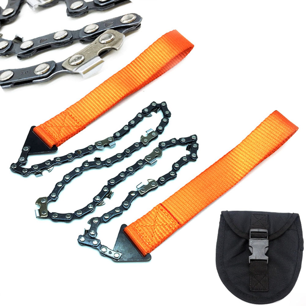 Black Emergency Survival Chain Saw Survival Hiking Portable Pocket Hand ChainSaw 