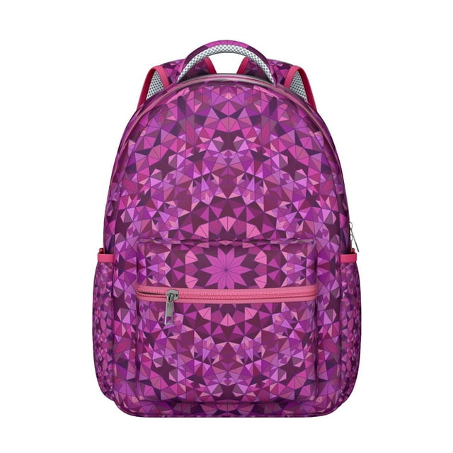 Vintage Mandala Design Students Backpack Fashion Backpack with Fusion of Colors Mandala and Boho Floral Artistic Pattern, Comfortable and Durable for School