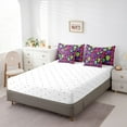 thumbnail image 4 of YST Neon Skull Comforter Set 7Pcs, Colorful Skeleton Head Bed-in-a-Bag, King, 4 of 5