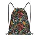 thumbnail image 1 of Fotbe Snake And Flower Bolsa Mochila con Cordón Estampada, Bolsa de Gimnasio Deportiva, Bolsa Cinch, Bolsa con Cordón para Hombres y Mujeres-Medium, 1 of 6