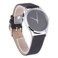 thumbnail image 1 of Estilo de moda Reloj de cuarzo simple Reloj de pulsera elegante Reloj de pulsera con banda de cuero fino para mujeres Señoras (negro), 1 of 4