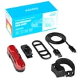 thumbnail image 3 of Advancent Luz trasera delantera recargable USB para bicicleta, de litio, luz LED trasera para bicicleta, luz para casco de ciclismo, Ciclismo Rojo Hebilla, 3 of 6