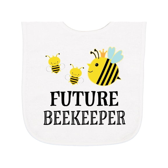 Inktastic Future Beekeeper Honey Bee Baby Terry Cloth Bib