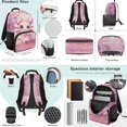 thumbnail image 5 of Garronmavis Elementary Backpack Set for Girls, 4 in 1 Set with Lunch Box, Pencil Case & Water Bottle Sleeve, Perfect Back to School Gift for Students Galaxy Axolotl Print, 5 of 8