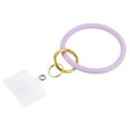 thumbnail image 3 of Uxcell Key Ring Bracelet Silicone Wrist Keychain Circle Wristlet Keyrings, Purple, 3 of 7