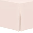 thumbnail image 1 of Ultimate Textile (5 Pack) 4 ft. Fitted Polyester Tablecloth - for 18 x 48-Inch Classroom and Folding Rectangle Tables - 42" High, Ice Peach, 1 of 3