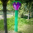 thumbnail image 4 of In the Breeze 5203 — Purple 38-inch Lotus Flower Windsock, Outdoor Floral Decoration, 4 of 5
