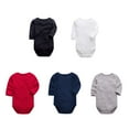 thumbnail image 3 of URMAGIC Baby Boys and Girls Summer Solid color Mid Sleeve One-Piece Romper Jumpsuit Outfits, 3 of 4