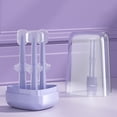 thumbnail image 2 of Dpityserensio Babies Toothbrush Set Infant Teething Silicone Newborn Babies Tongue Oral Cleaner Double Sided Tongue Brush U Shape Brush Breast Toothbrush Storage Case Fall Decor Christmas, 2 of 6