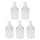 thumbnail image 5 of 5 botellas de gel de ducha de 350 ml, útiles para artículos de aseo, rellenables, para champú y líquido, para el baño (blancas)., 5 of 6