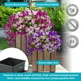 thumbnail image 4 of Sunnydaze Assorted Square Anthracite Acacia Wood Planter Box with Liner 2-Count, 4 of 8