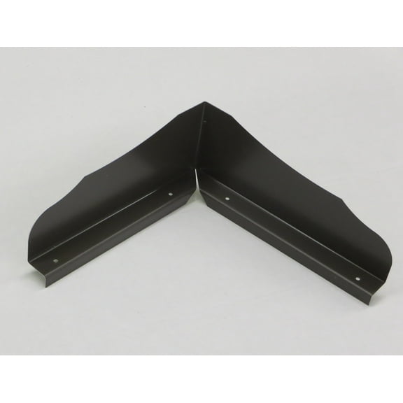 Bent (Inside Corner) Ornamental Gutter Valley Splash Guards - 3 ct MUSKET BROWN