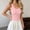 Pink, variant on Womens Sleeveless Tank Top form Fitting Spaghetti Strap Crew Neck Ribbed Knit Basic Cami Shirts with Chest Padded Yellow