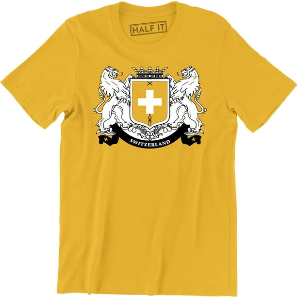 Switzerland Country Flag Crest Swiss Nationality Pride Mens TShirt
