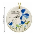 thumbnail image 3 of Adornos navideños, adornos navideños, regalos navideños, árbol de Navidad, flor azul, colgante decorativo de acrílico, un chopper, 3 of 5