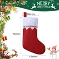 thumbnail image 2 of 12/24/36/60/120 Pack Felt Red Green Christmas Stockings, 15 Inches Personalized Christmas Stockings, White Cuff with Gold Trim DIY Christmas Stockings for Family Holiday Christmas Party Decorations, 2 of 7