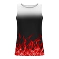 thumbnail image 3 of IROINID Hommes Chemises Sans Manches, Hommes Occasionnels Mode Gradation Impression Pull Col Rond Débardeurs de Sport, 3 of 4