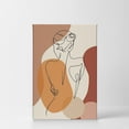 thumbnail image 2 of Smile Art Design Boho One Line Minimalism Art Women's Back Drawing Painting Abstract Canvas Wall Art Print Office Living Room Dorm Bedroom Aesthetic Modern Home Decor Ready to Hang - 40x30, 2 of 4