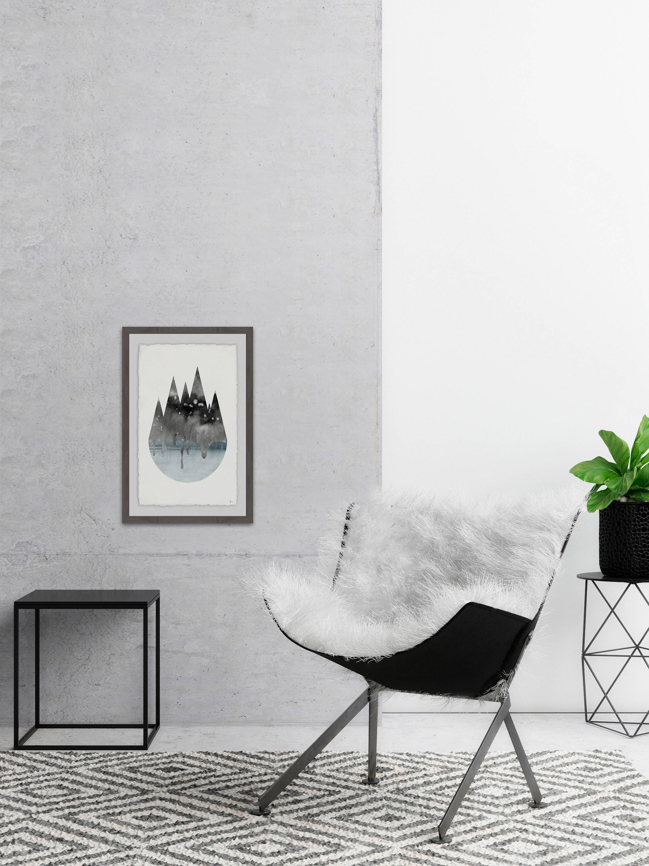 Dark Versus Light Framed Painting Art Print, 16.00" x 1.50"