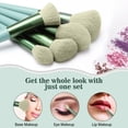thumbnail image 4 of Set de brochas de maquillaje LUXBRU, 20 unidades, con mezcla de base verde, 4 of 6