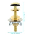 thumbnail image 4 of Pungan Toilet Seat Bolts Screws Universal Mounting Bolt Screws (2pcs),2.48"X0.87"X0.87", 4 of 10