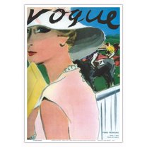 Fashion Magazine - April 1 1933 - Paris Fashions - Vintage Magazine Cover by Carl Erickson - Master Art Print 10in x 14in