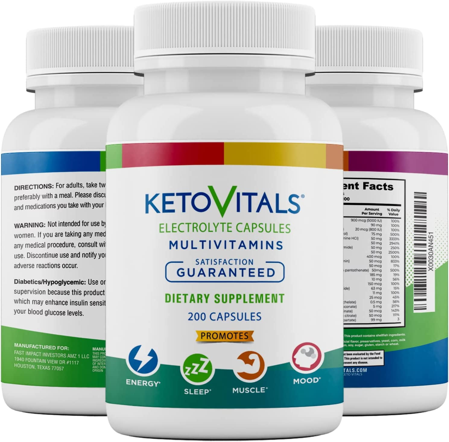 Keto Vitals Multivitamins Natural Dietary Supplement (200ct