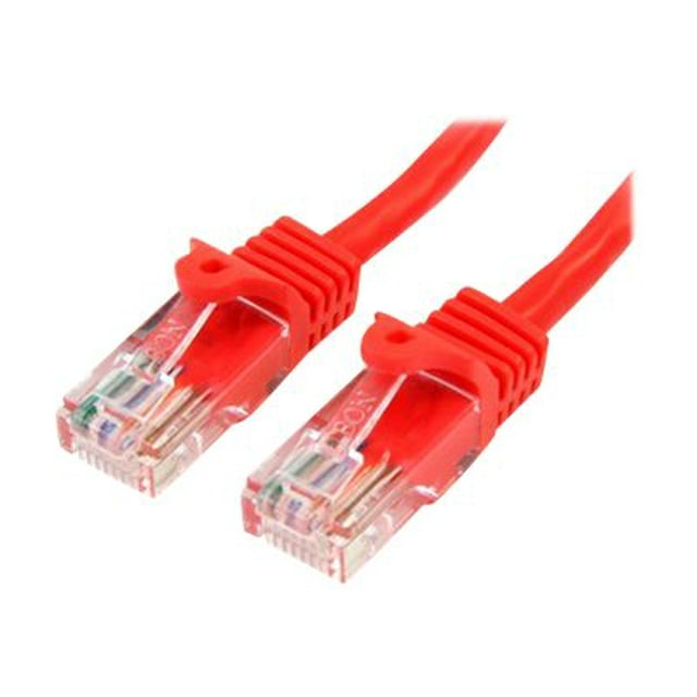 StarTech.com Cat5e Ethernet Cable - 30 ft - Red- Patch Cable - Snagless Cat5e Cable - Long Network Cable - Ethernet Cord - Cat 5e Cable - 30ft (45PATCH30RD) - Patch cable - RJ-45 (M) to RJ-45 (M) - 30 ft - UTP - CAT 5e - molded, snagless - red - for P/N: USB31000NDS, USB31000S, USB31000SW