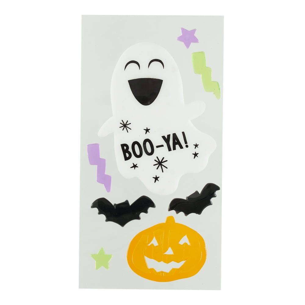 Way to Celebrate Halloween Window Cling Decoration, Ghost, 5.5&quot; x 12